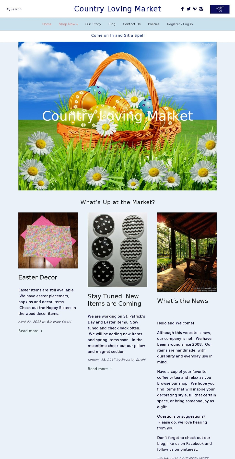 countrylovingmarket.com shopify website screenshot