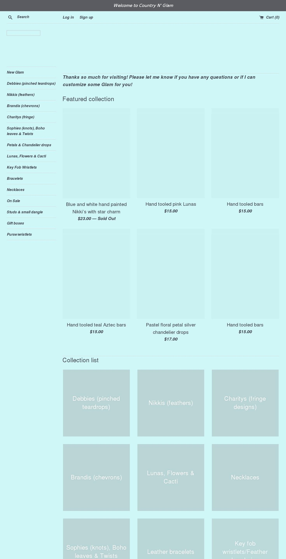 countrynglam.com shopify website screenshot