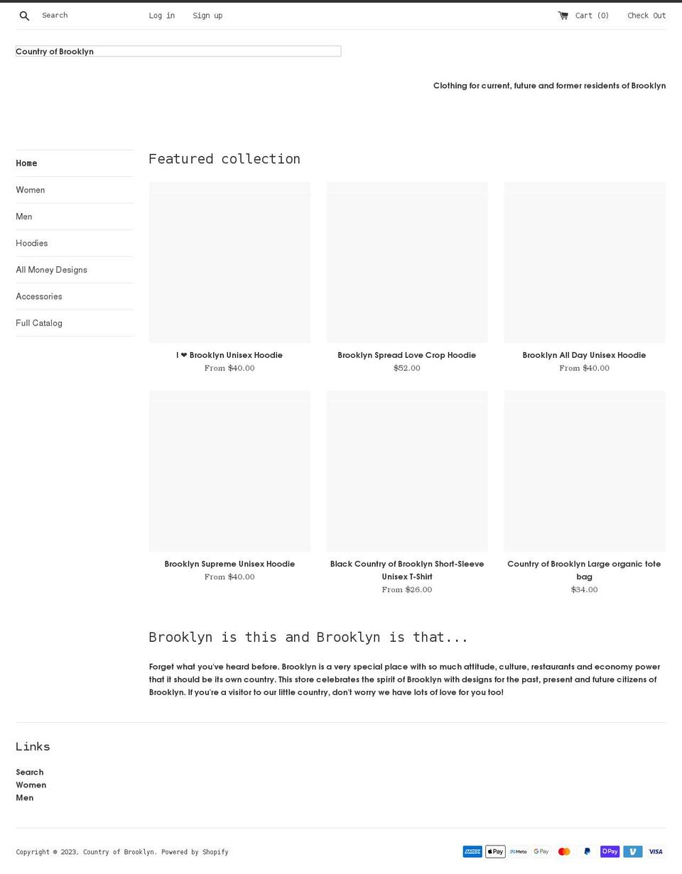 countryofbrooklyn.nyc shopify website screenshot