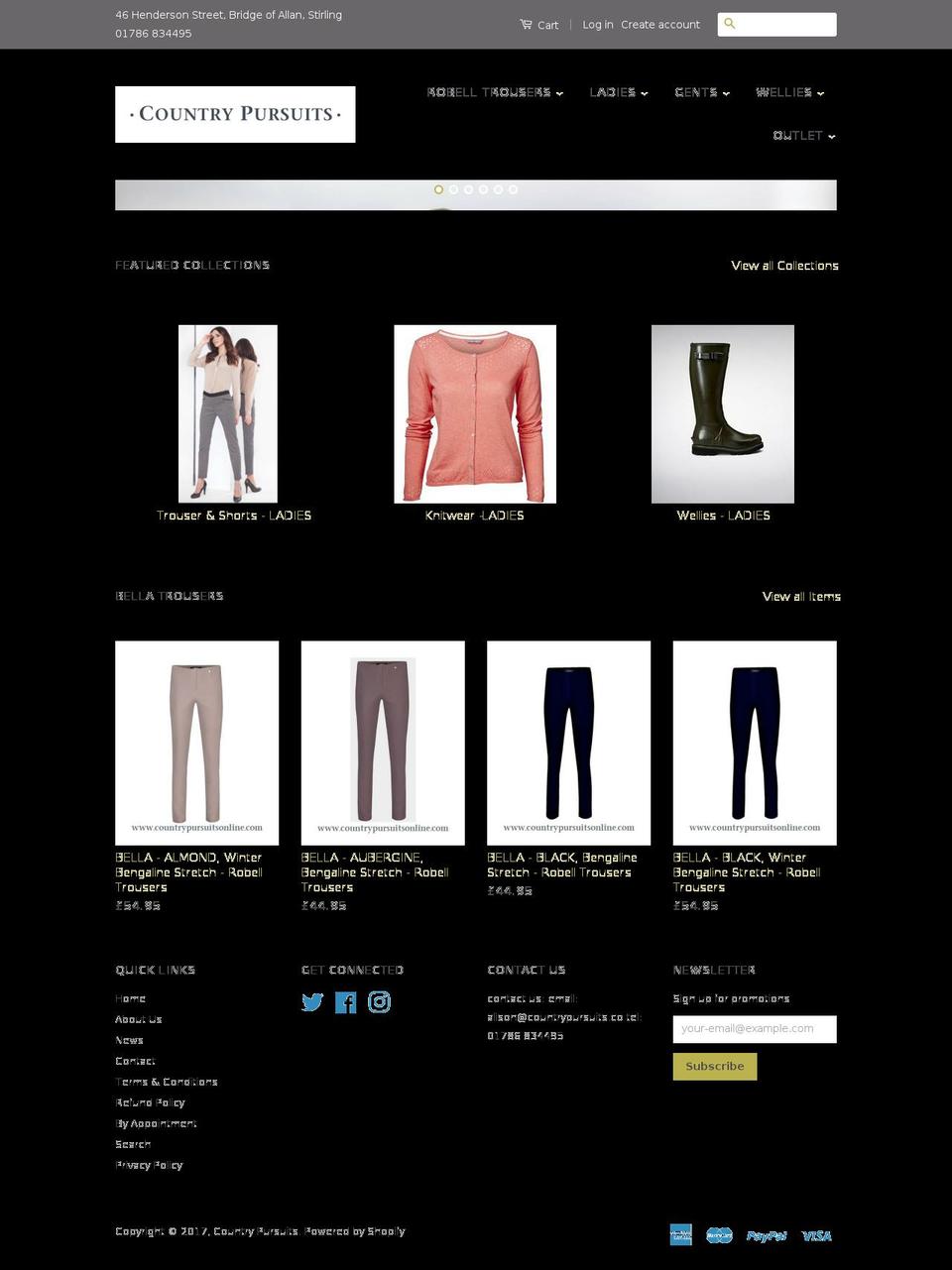 countrypursuitsonline.com shopify website screenshot