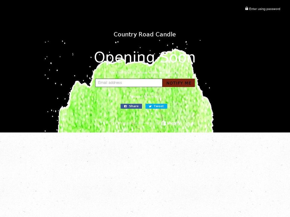 countryroadcandle.com — Shopify storefront screenshot