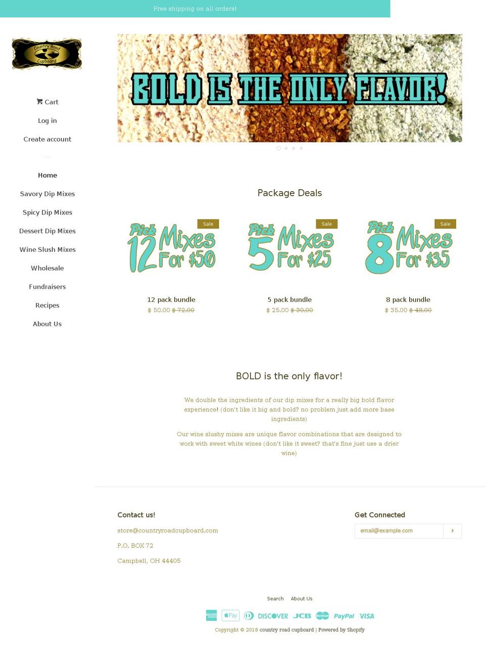 countryroadcupboard.com shopify website screenshot
