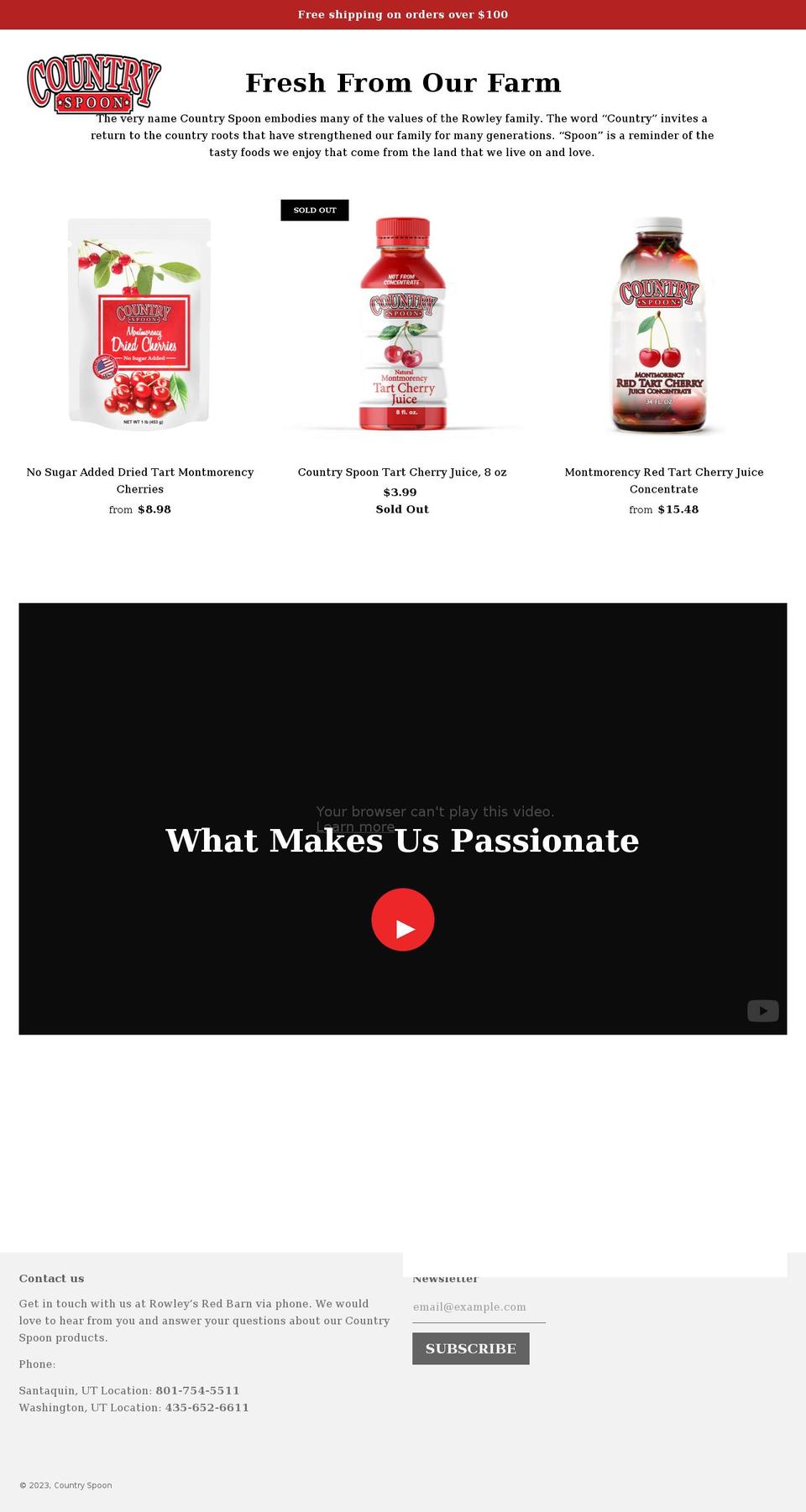 countryspoon.com shopify website screenshot