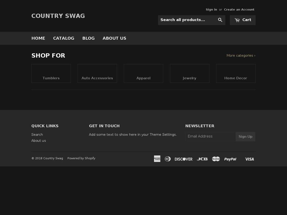 countryswagdesigns.com — Shopify storefront screenshot