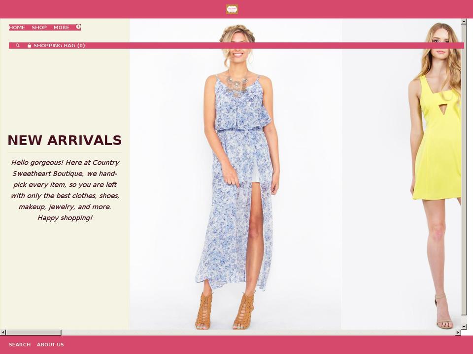 countrysweetheartboutique.com shopify website screenshot