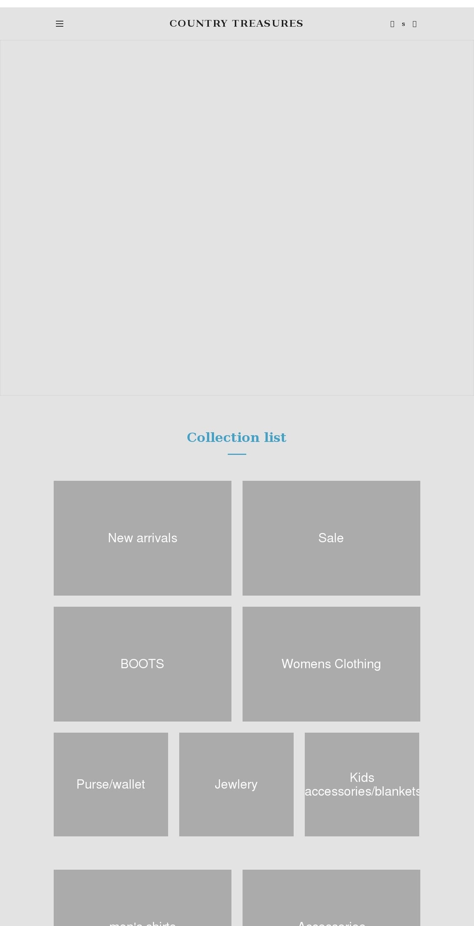 countrytreasures.org shopify website screenshot