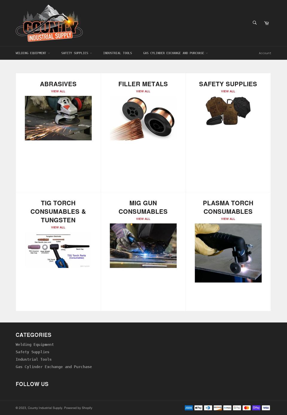 county-industrial-supply.myshopify.com shopify website screenshot
