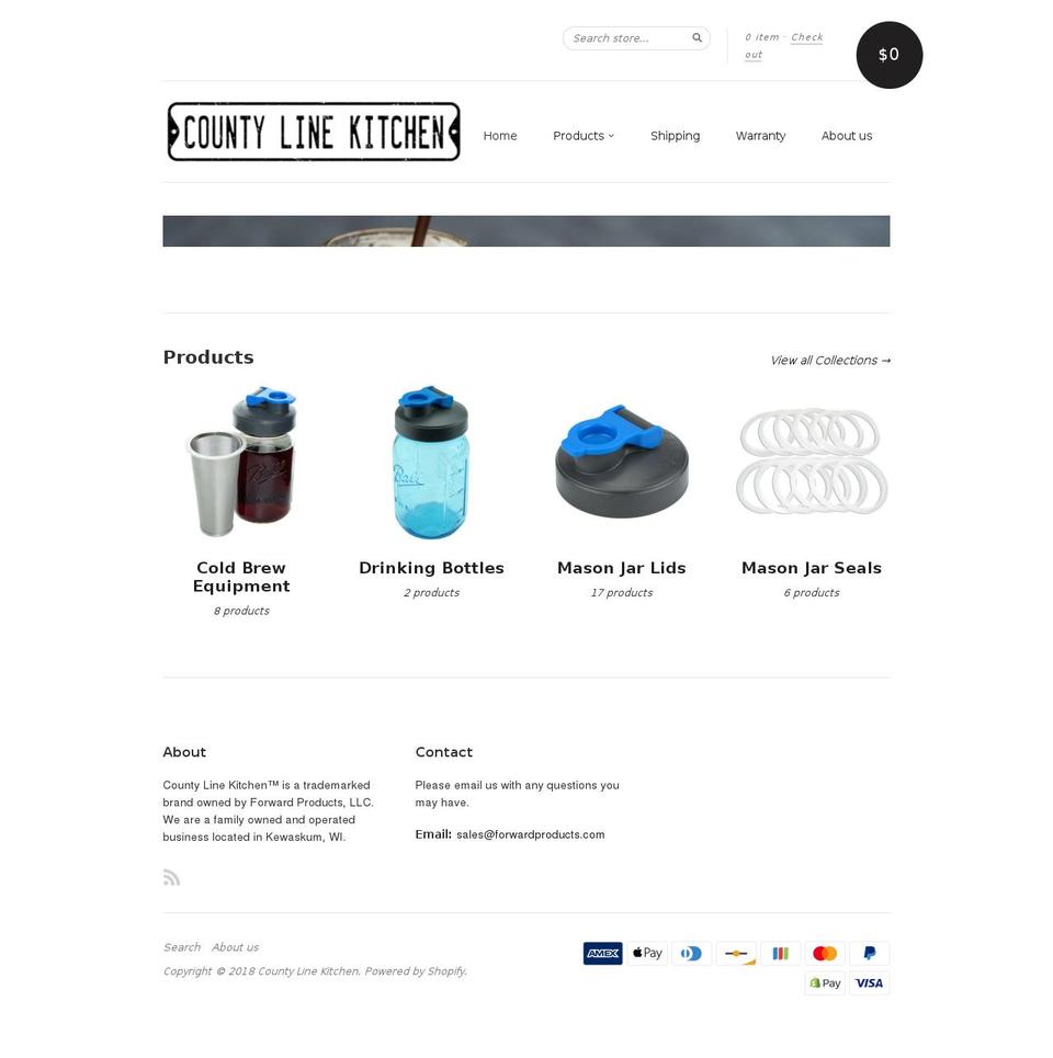 countyline.kitchen shopify website screenshot