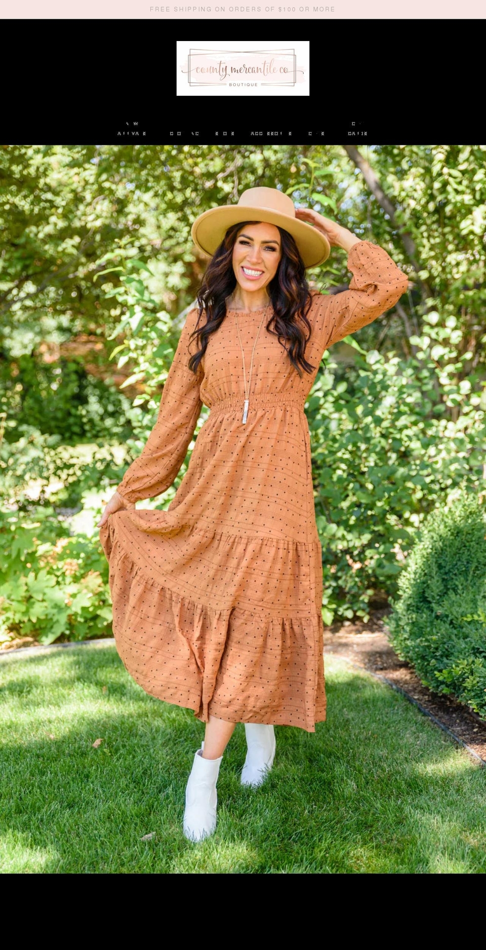 countymercantileco.com shopify website screenshot