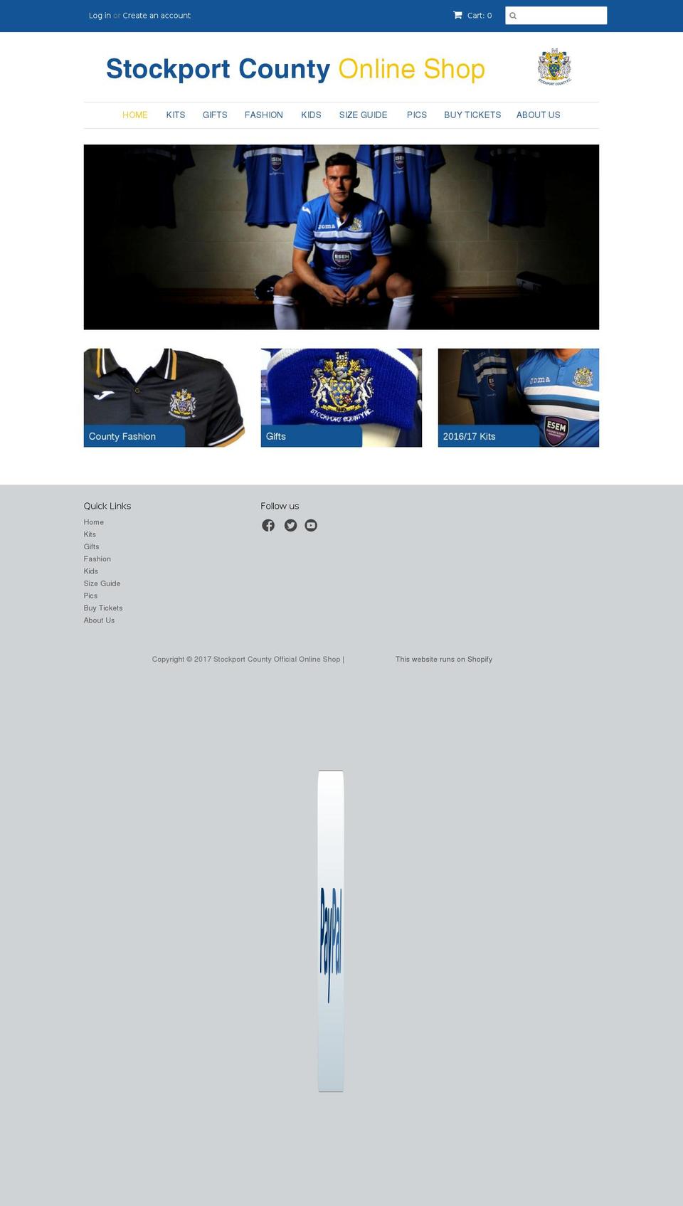 countyonlineshop.com shopify website screenshot