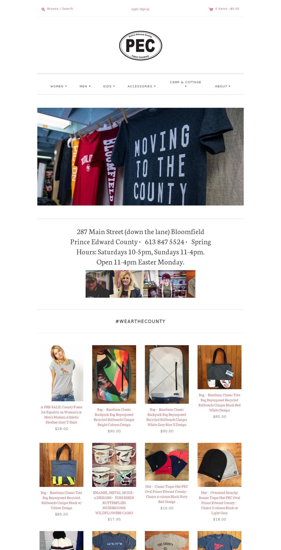 countytshirts.ca shopify website screenshot