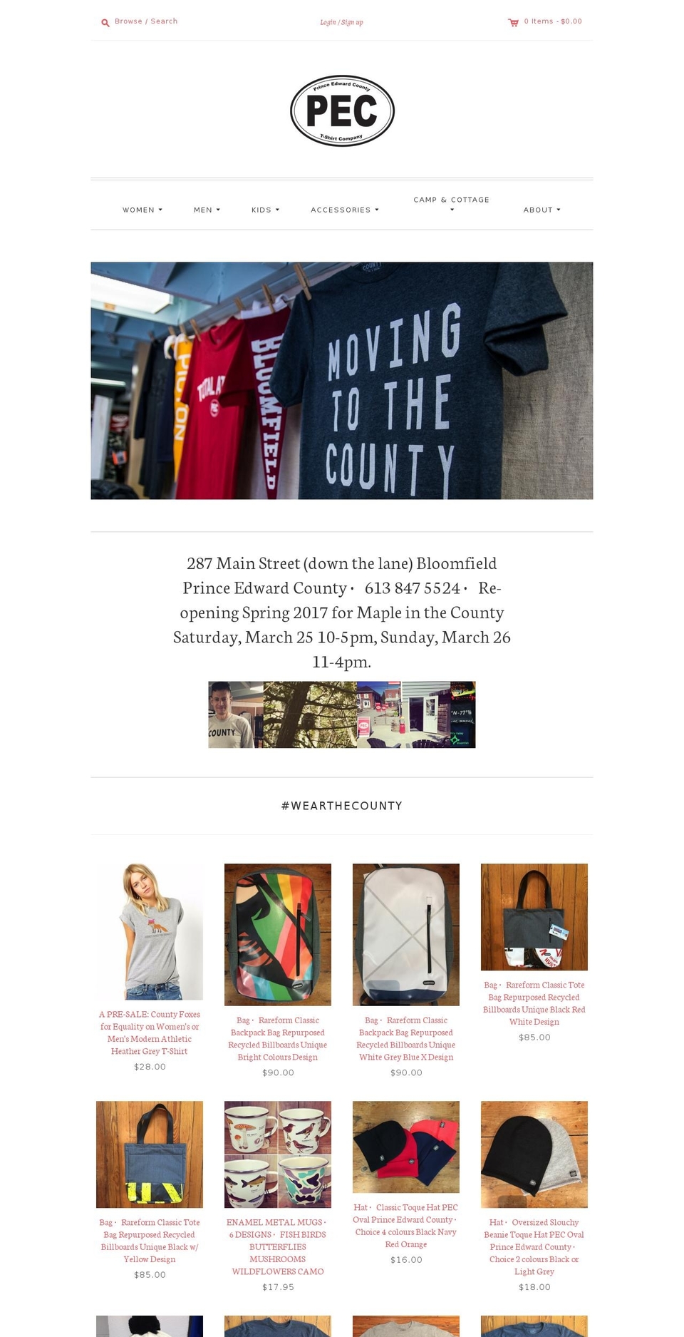 countytshirts.com shopify website screenshot