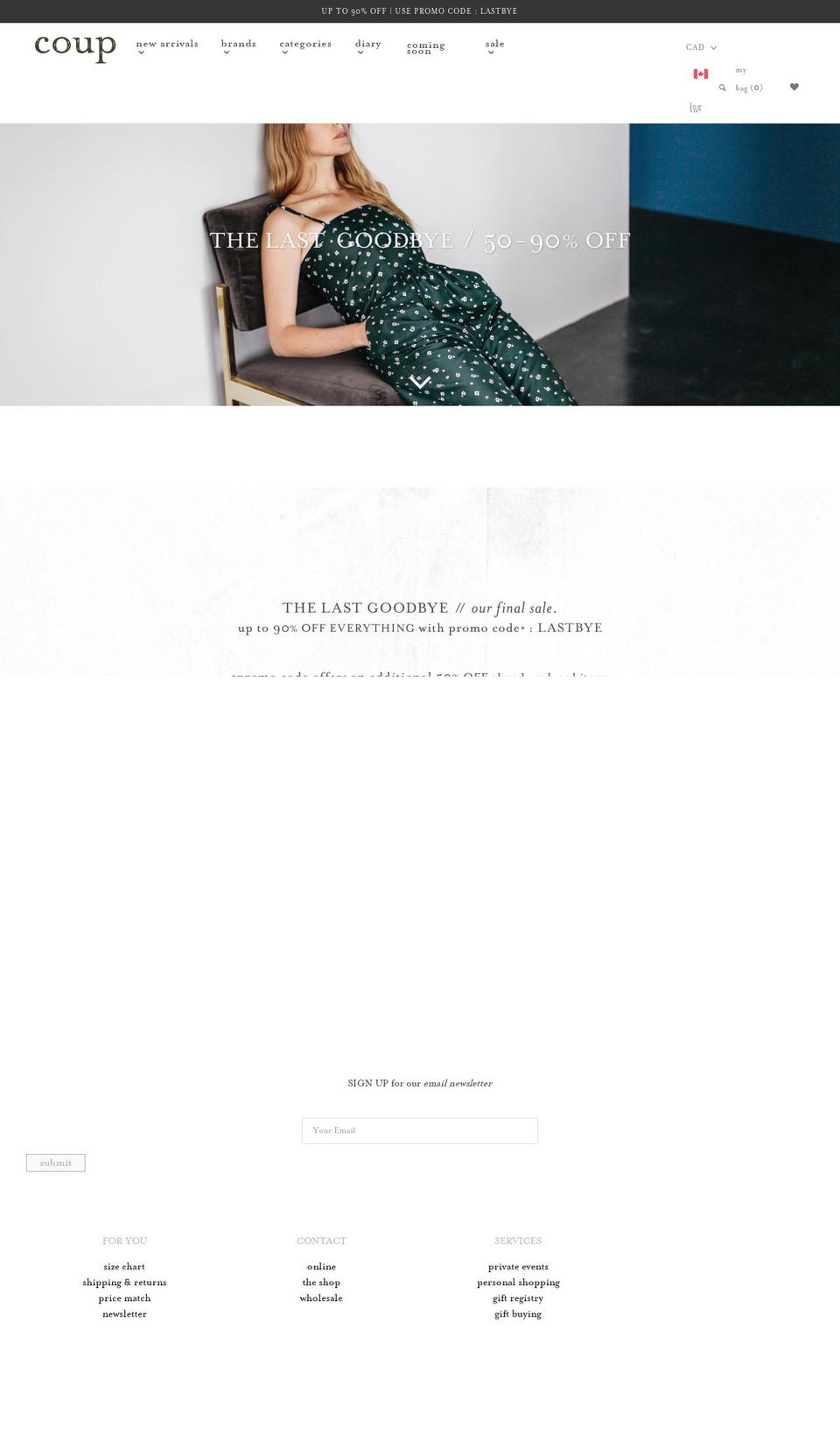 coupboutique.com shopify website screenshot