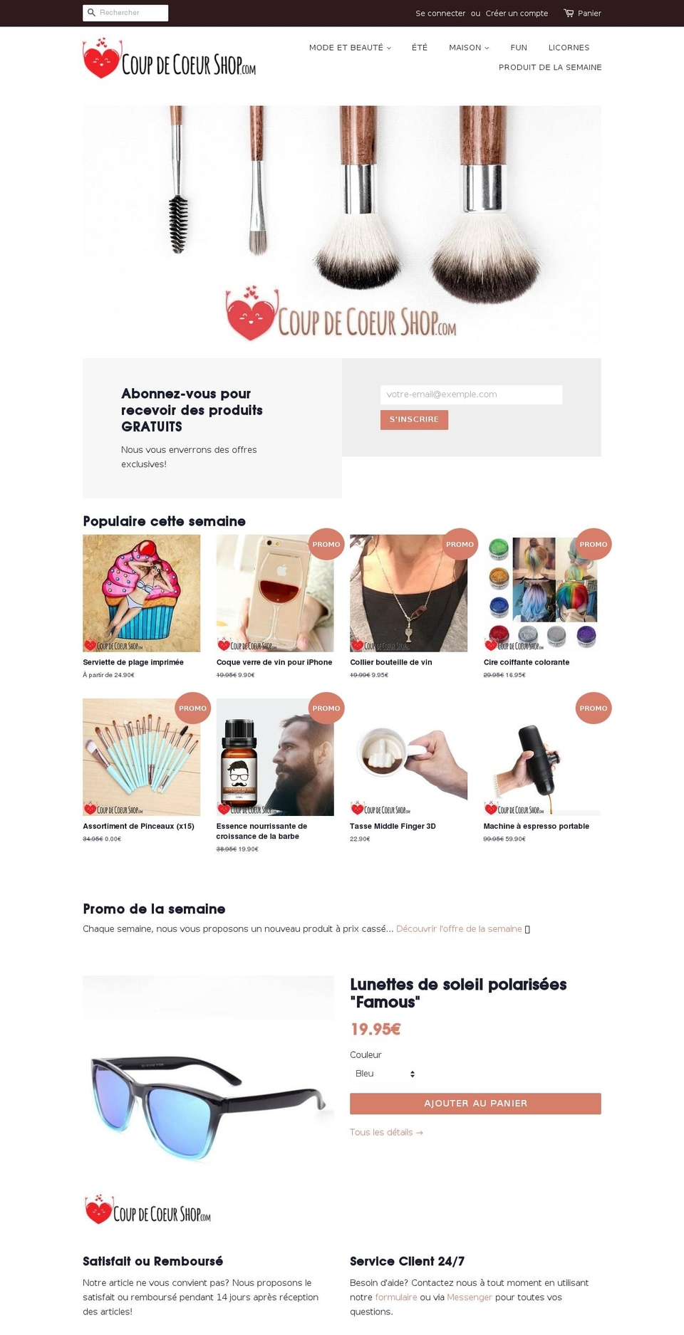 coupdecoeurshop.com — Shopify storefront screenshot