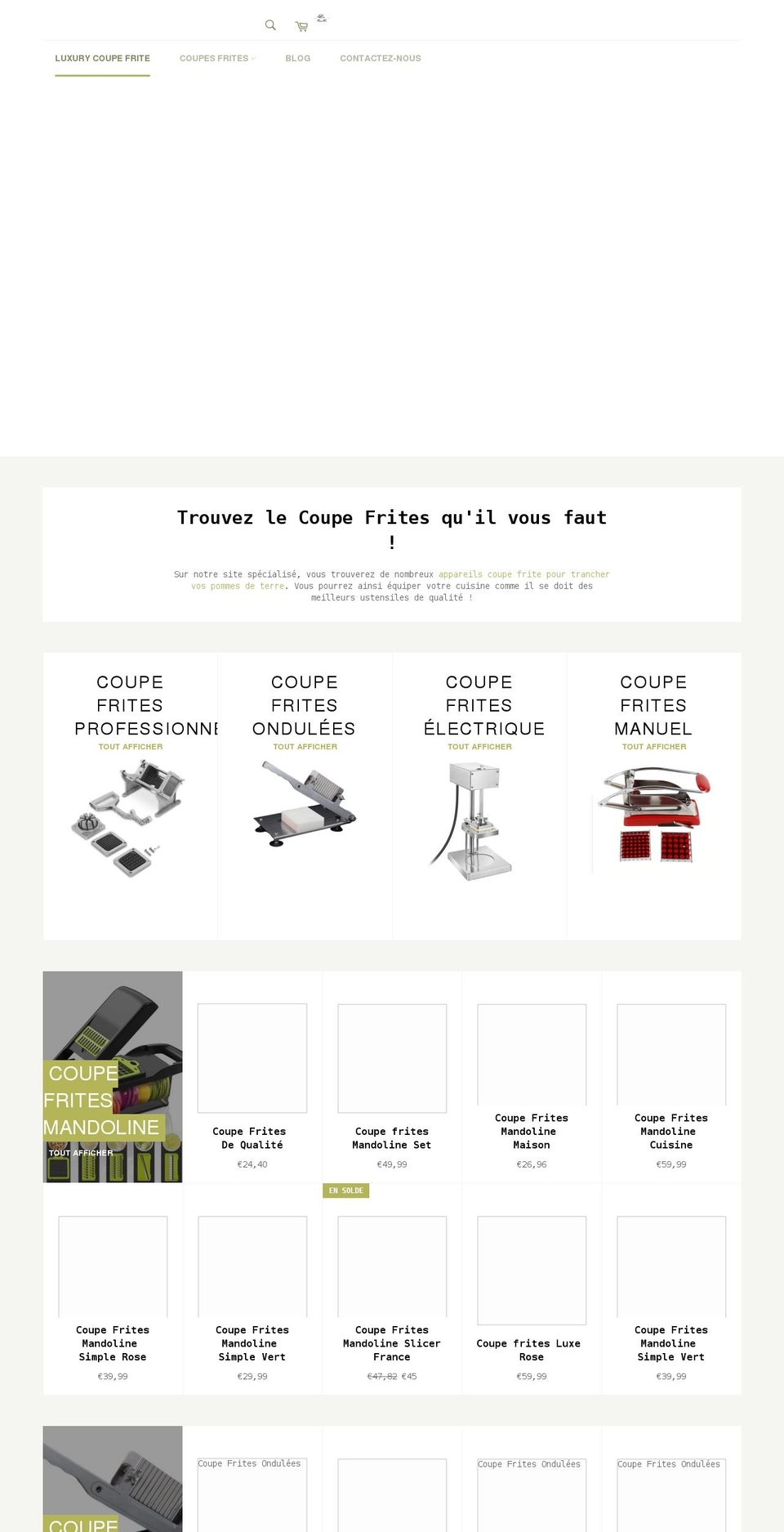 coupesfrites.com shopify website screenshot