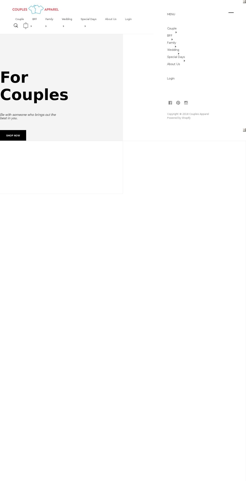 coupleapparel.com — Shopify storefront screenshot