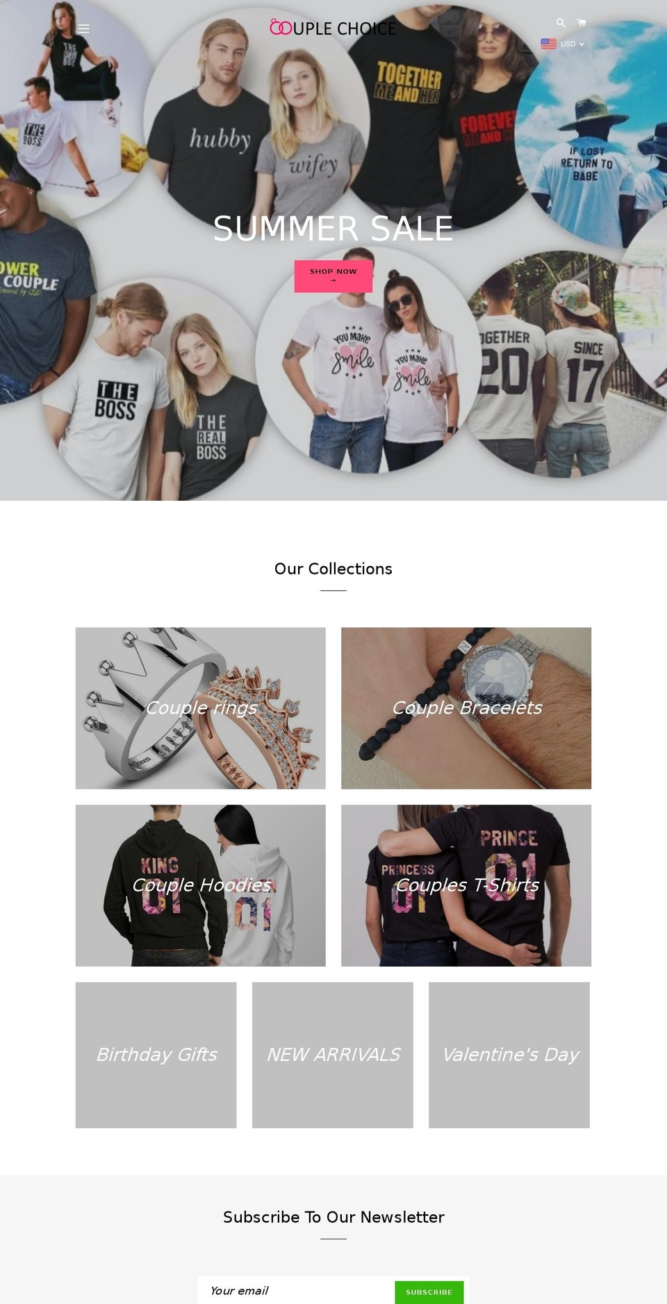 couplechoice.com — Shopify storefront screenshot