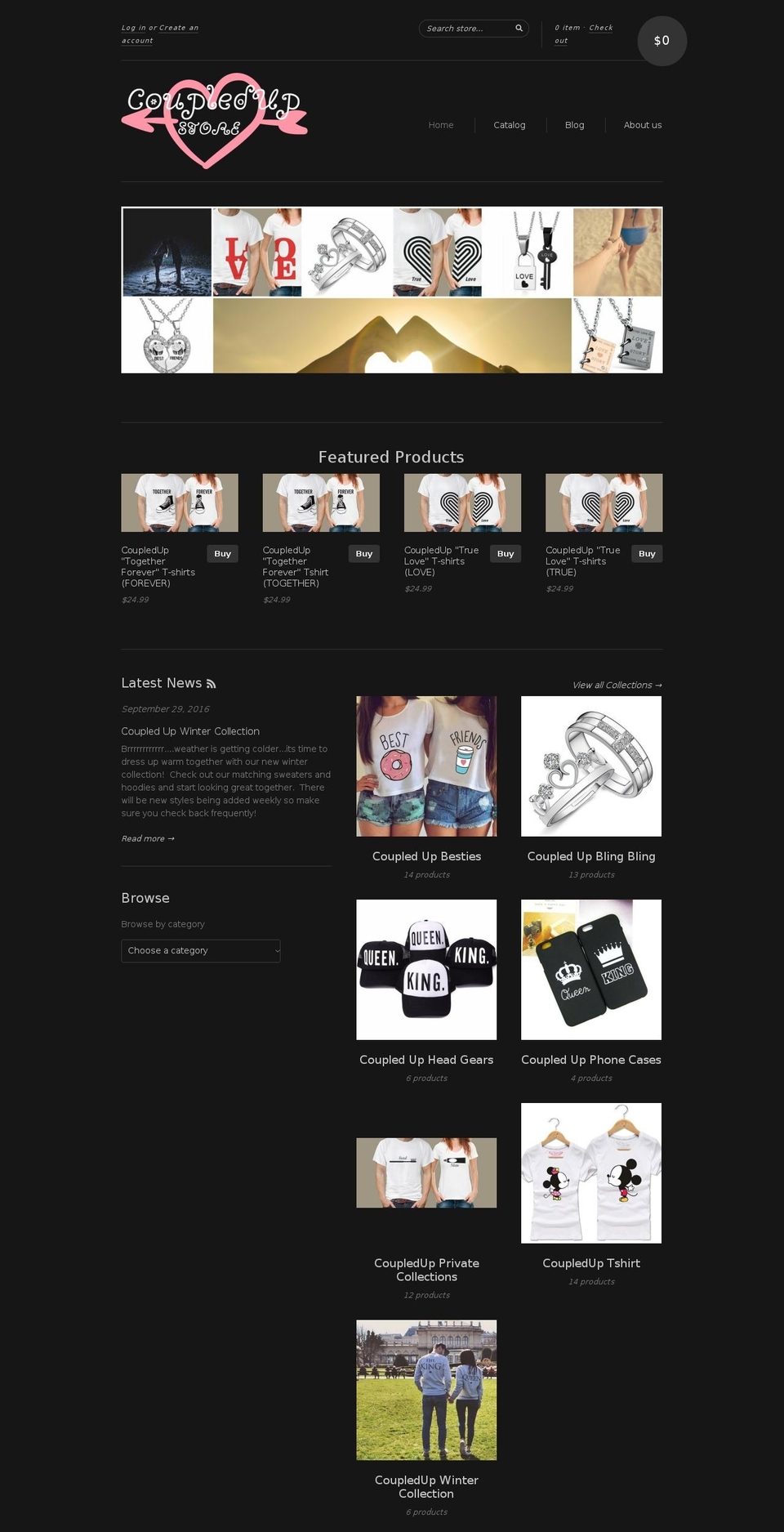 coupledupstore.com shopify website screenshot