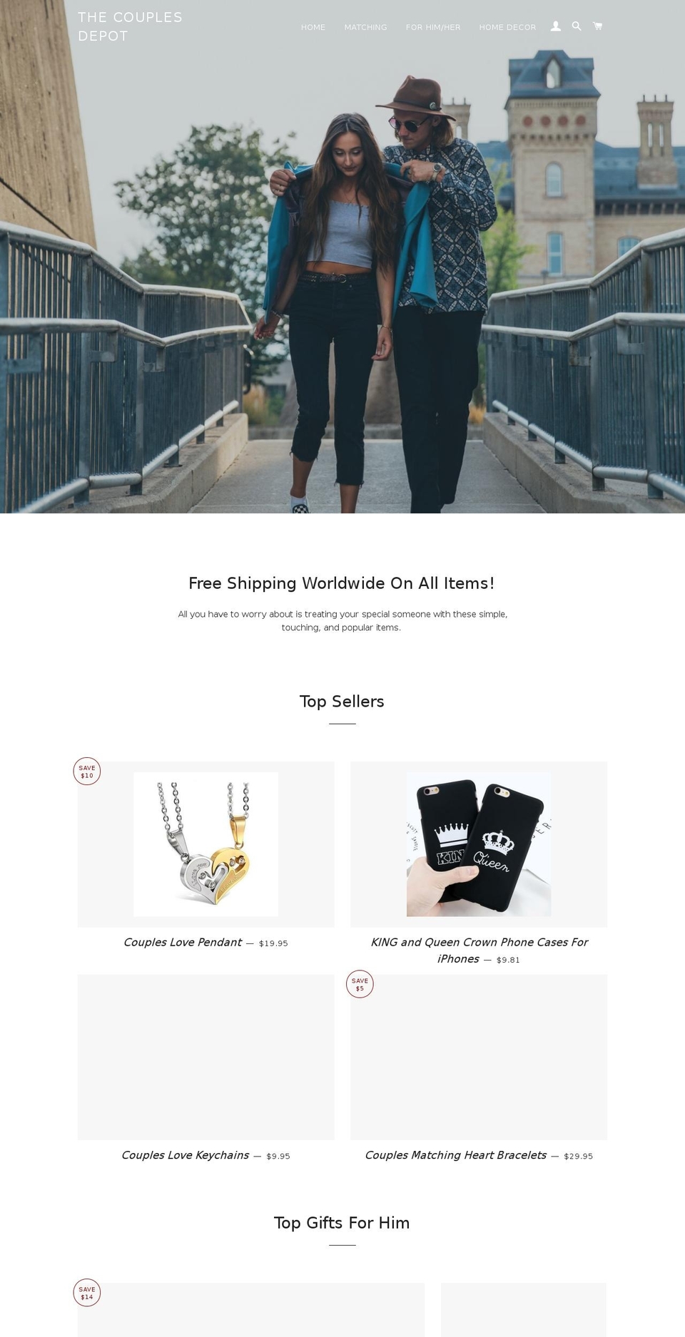 couplesdepot.com — Shopify storefront screenshot