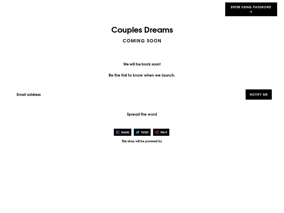 couplesdreams.com — Shopify storefront screenshot
