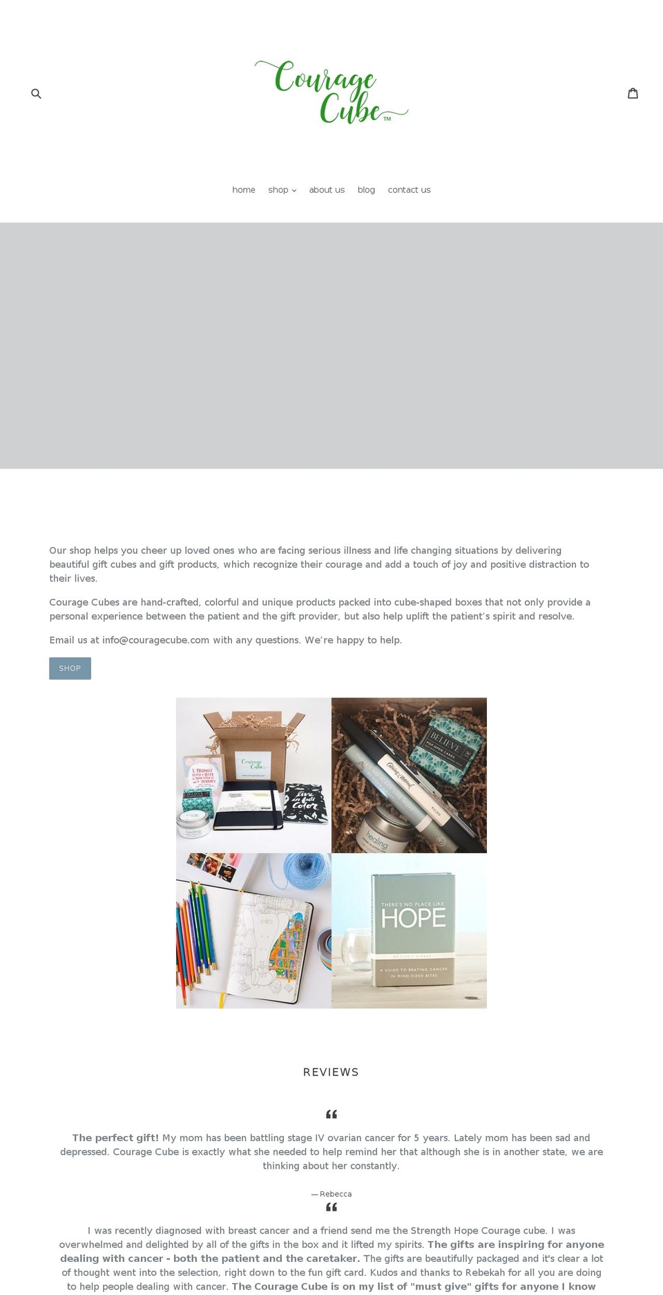 couragecube.com — Shopify storefront screenshot