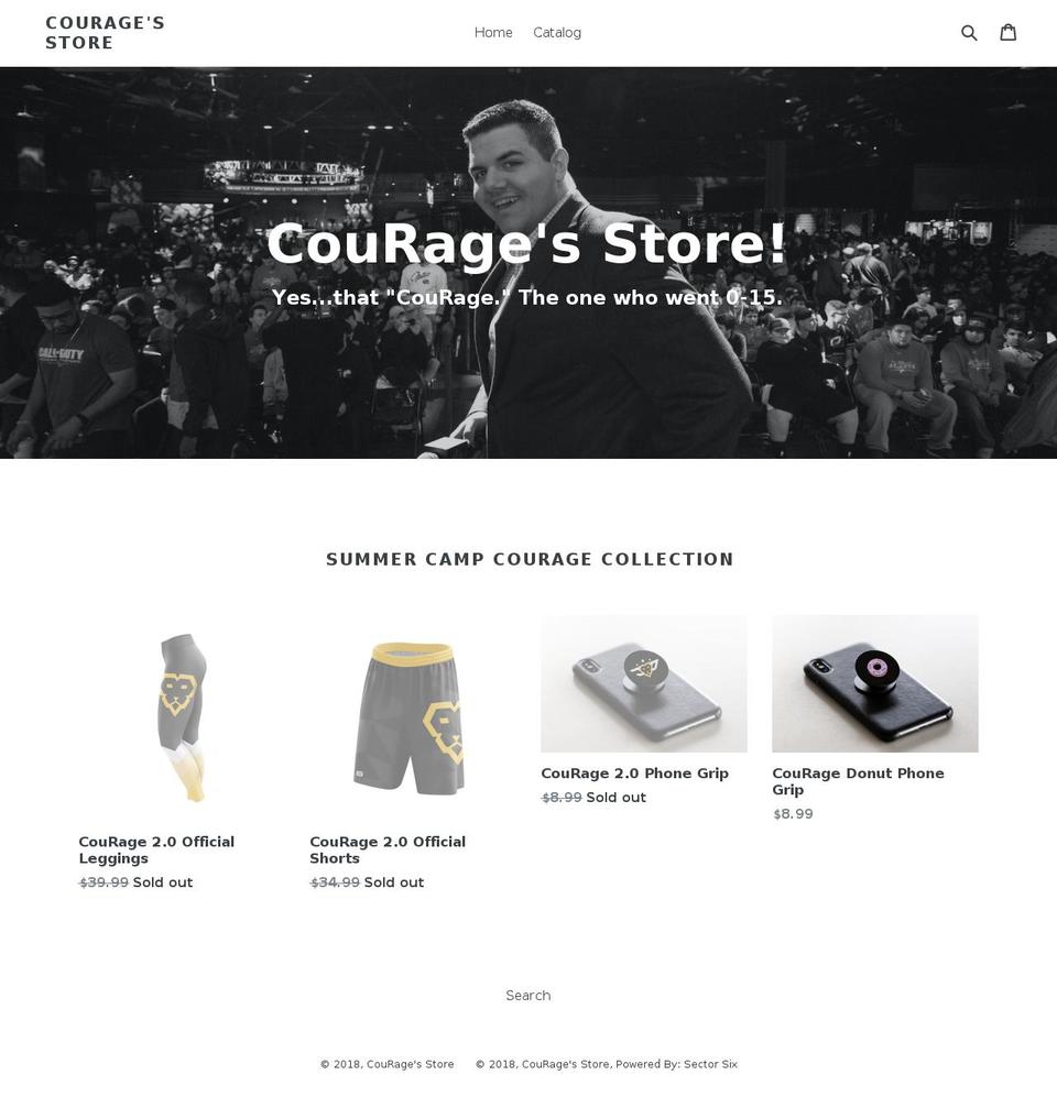 couragejdstore.com — Shopify storefront screenshot