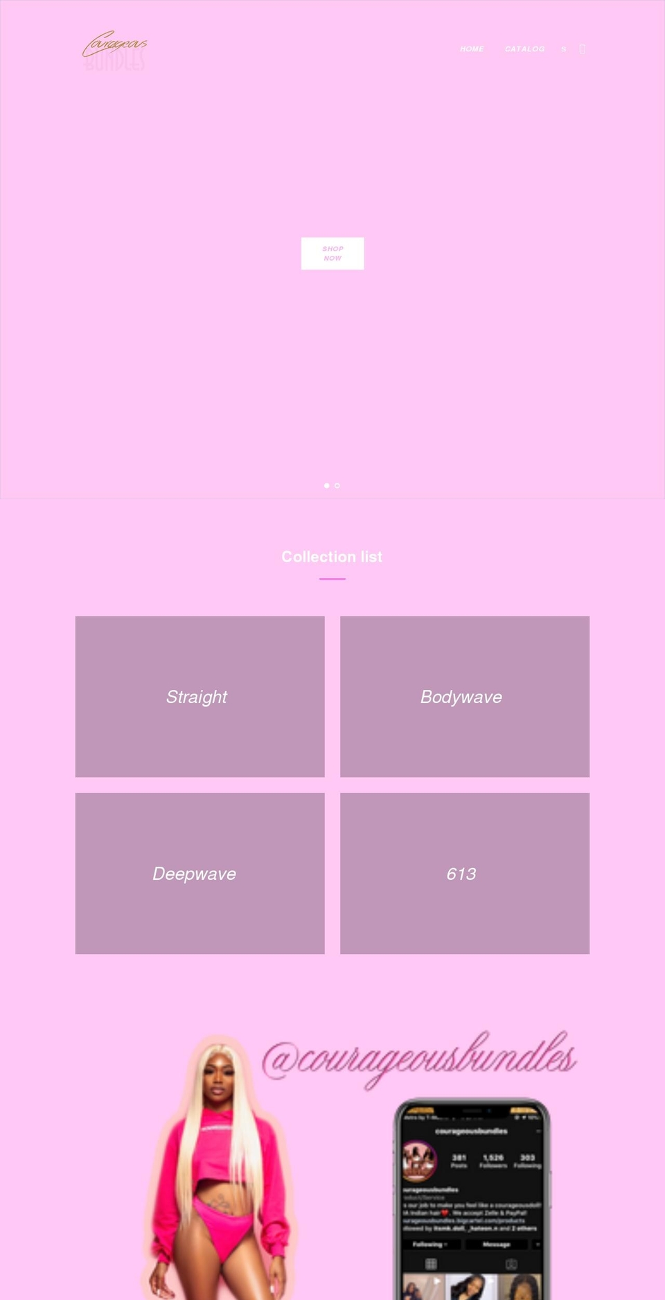 courageousbundles.net shopify website screenshot