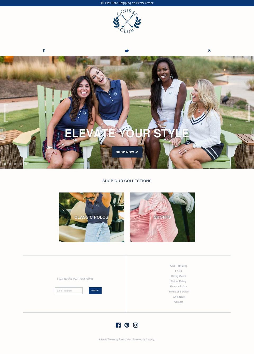 courseandclub.com — Shopify storefront screenshot