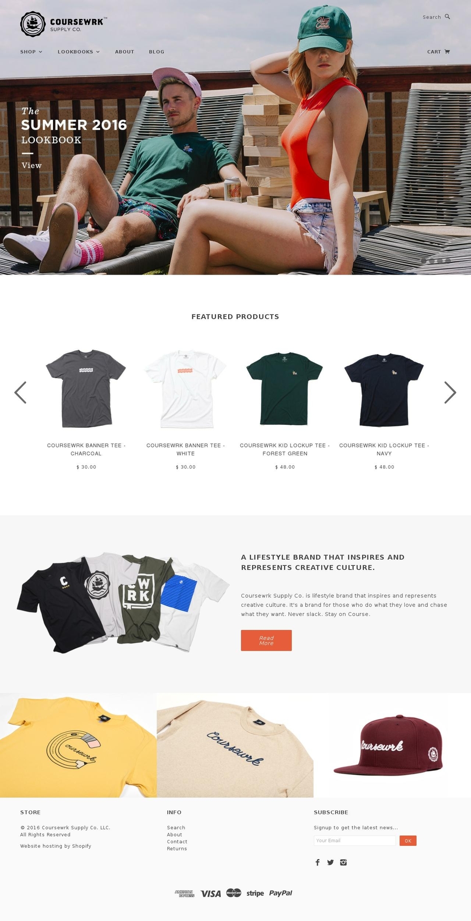 courseworksupply.com shopify website screenshot