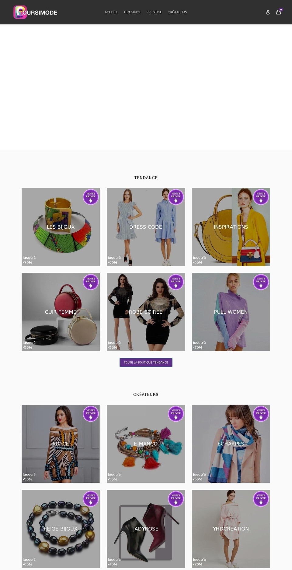 coursimode.com — Shopify storefront screenshot