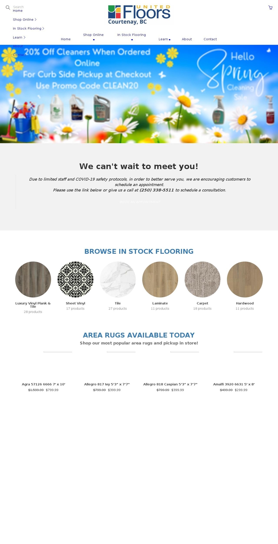 courtenayflooring.net shopify website screenshot