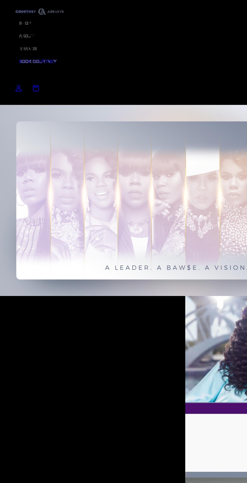 courtneyadeleye.com shopify website screenshot