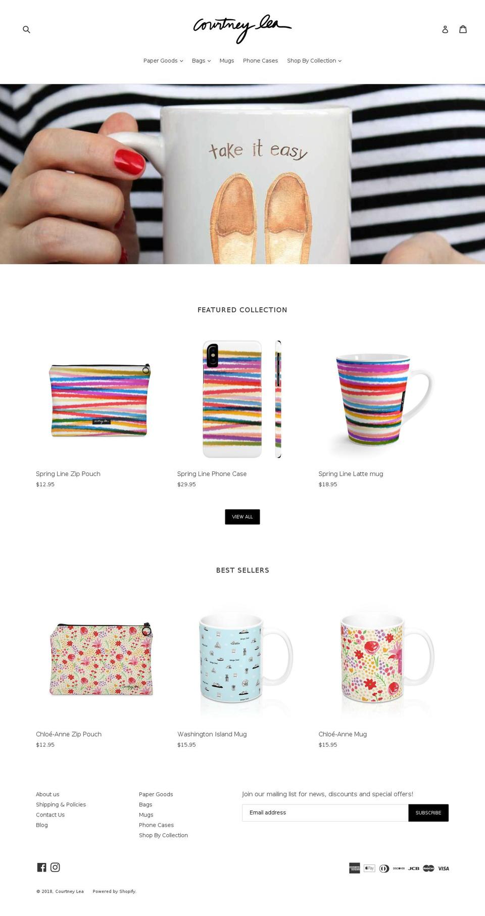 courtneylea.com — Shopify storefront screenshot