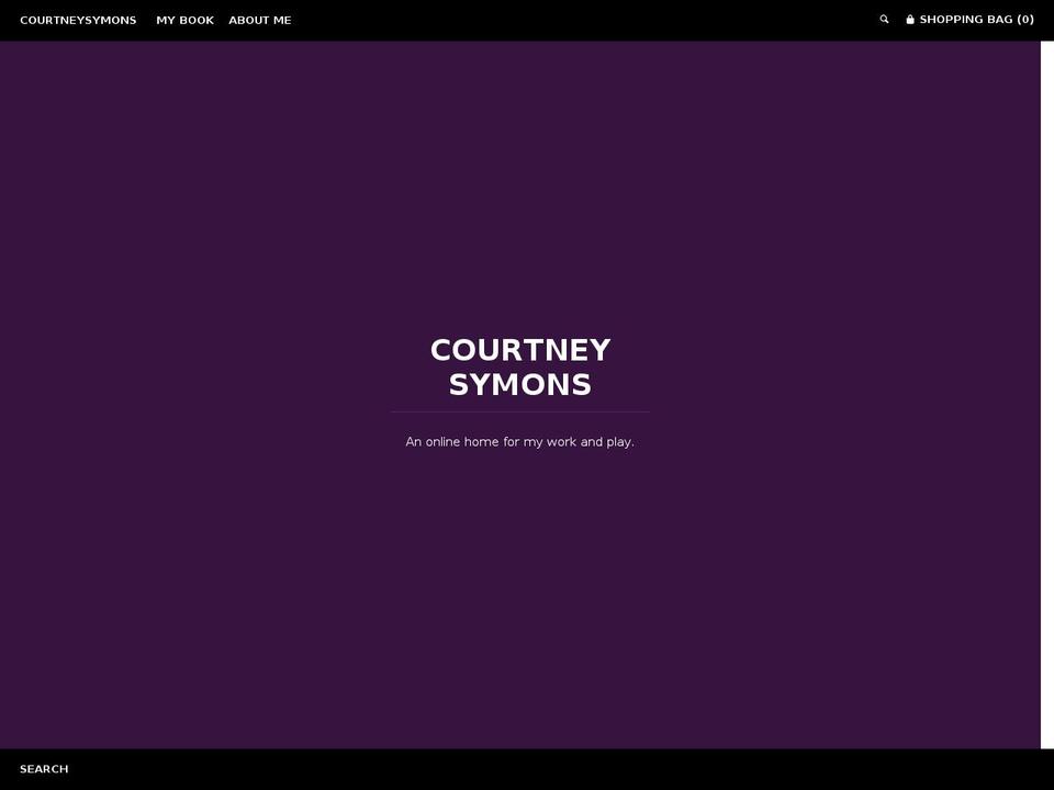 courtneysymons.com shopify website screenshot