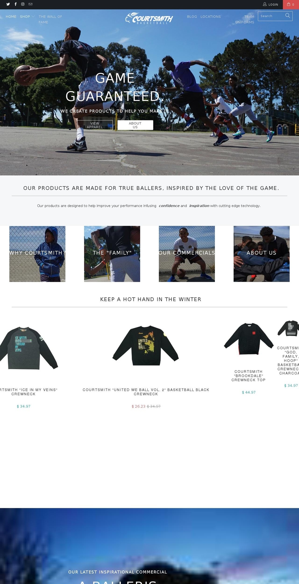 courtsmith.com shopify website screenshot