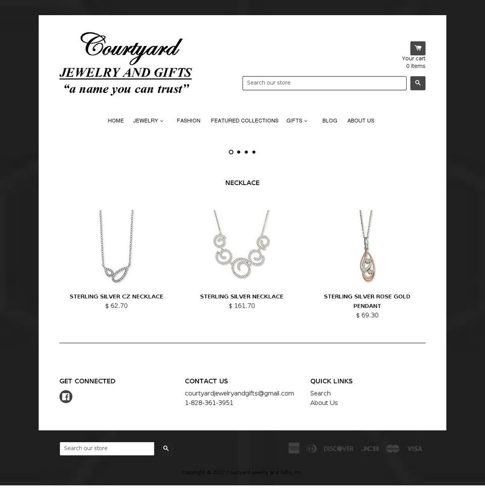 courtyardjewelryandgifts.com shopify website screenshot