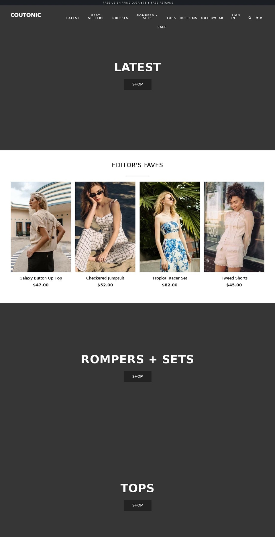 coutonic.com — Shopify storefront screenshot