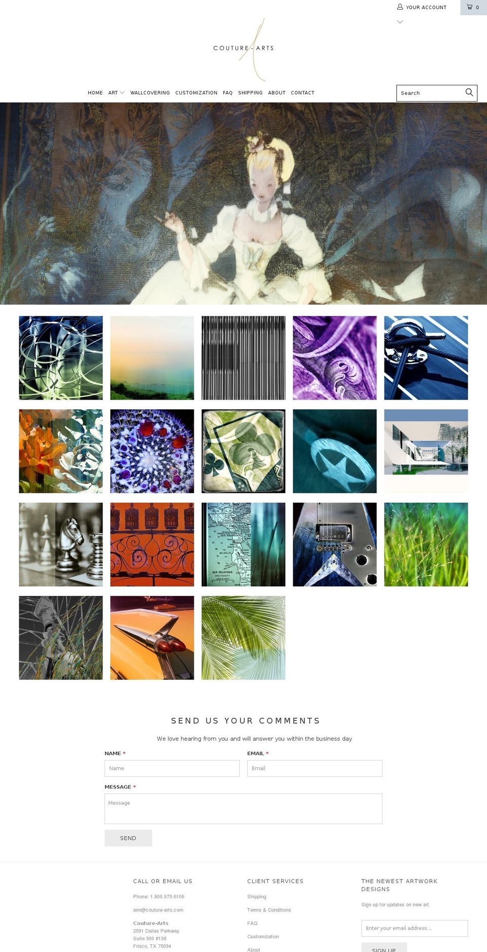 couture-arts.com — Shopify storefront screenshot