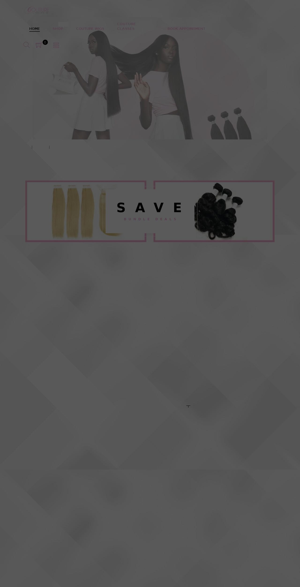 couturebeautybar.com — Shopify storefront screenshot