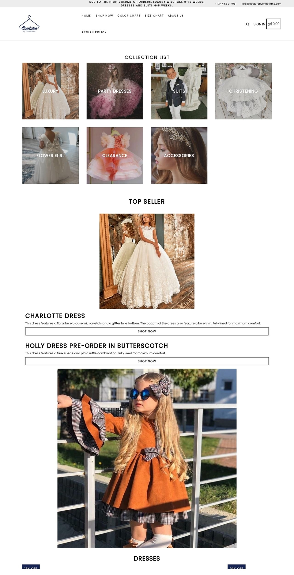 couturebychristiane.com shopify website screenshot