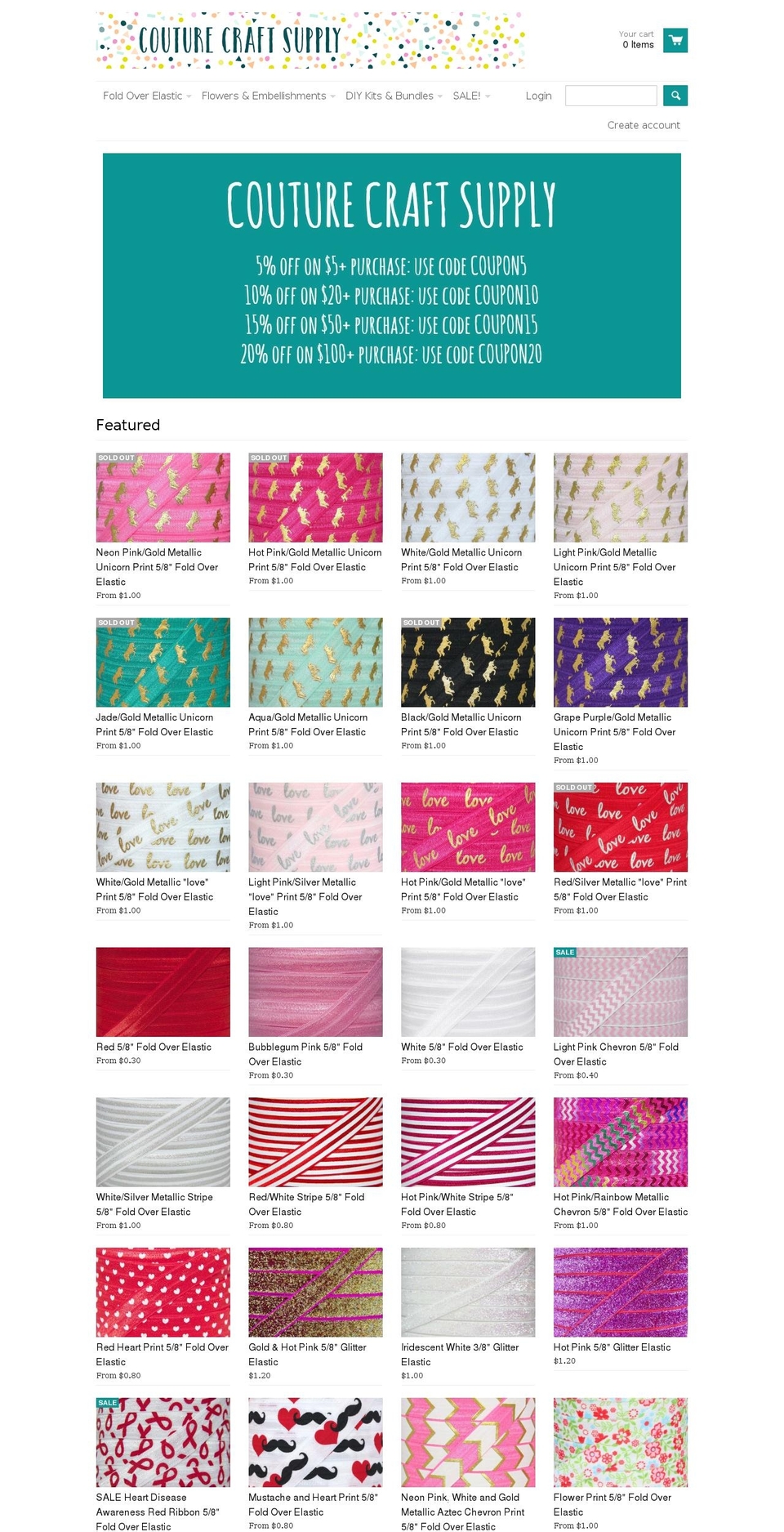 couturecraftsupply.com shopify website screenshot