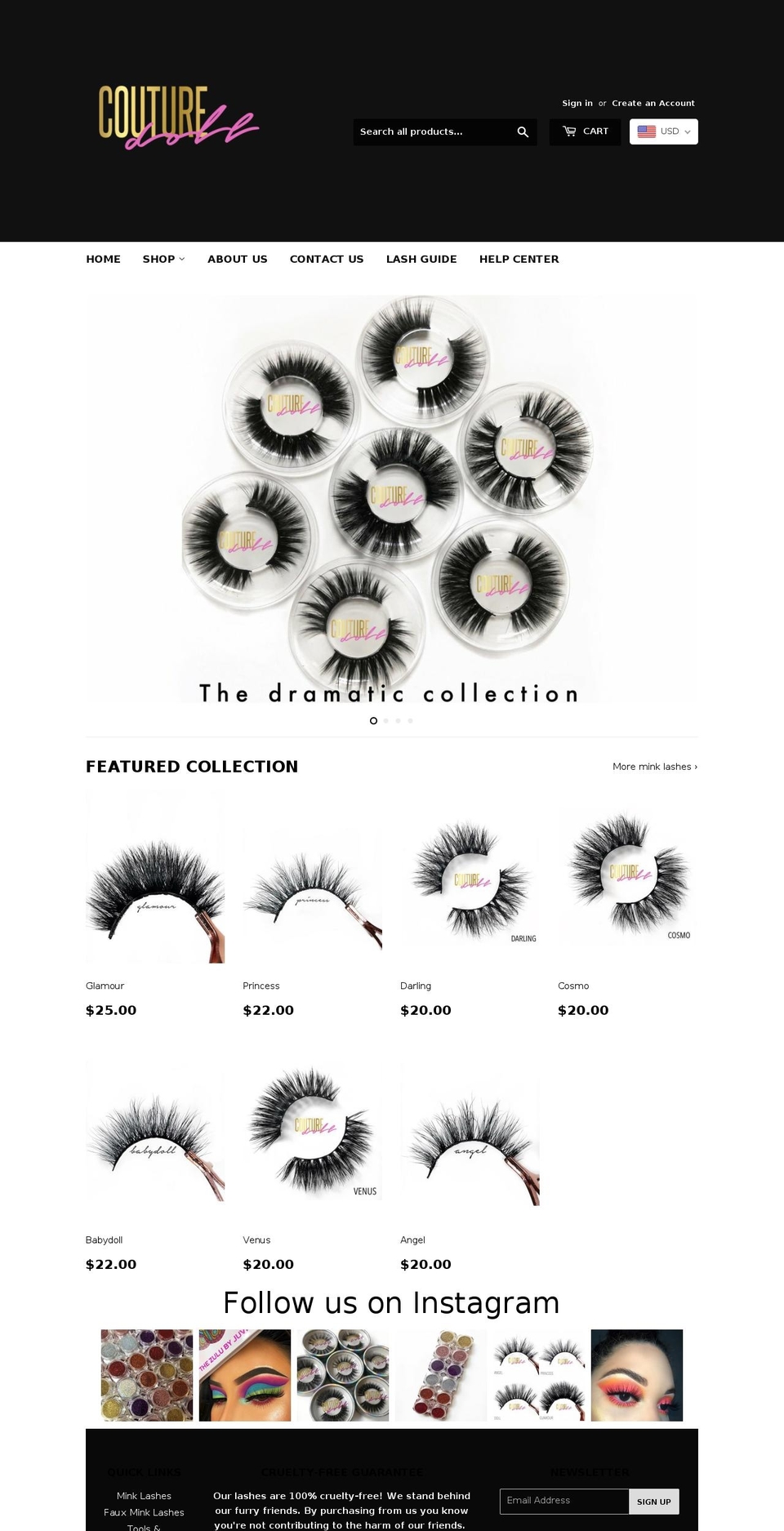couturedollco.com — Shopify storefront screenshot