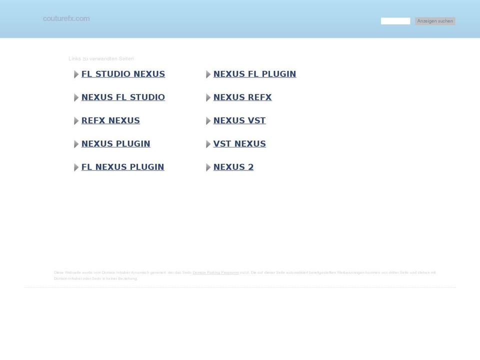 couturefx.com shopify website screenshot