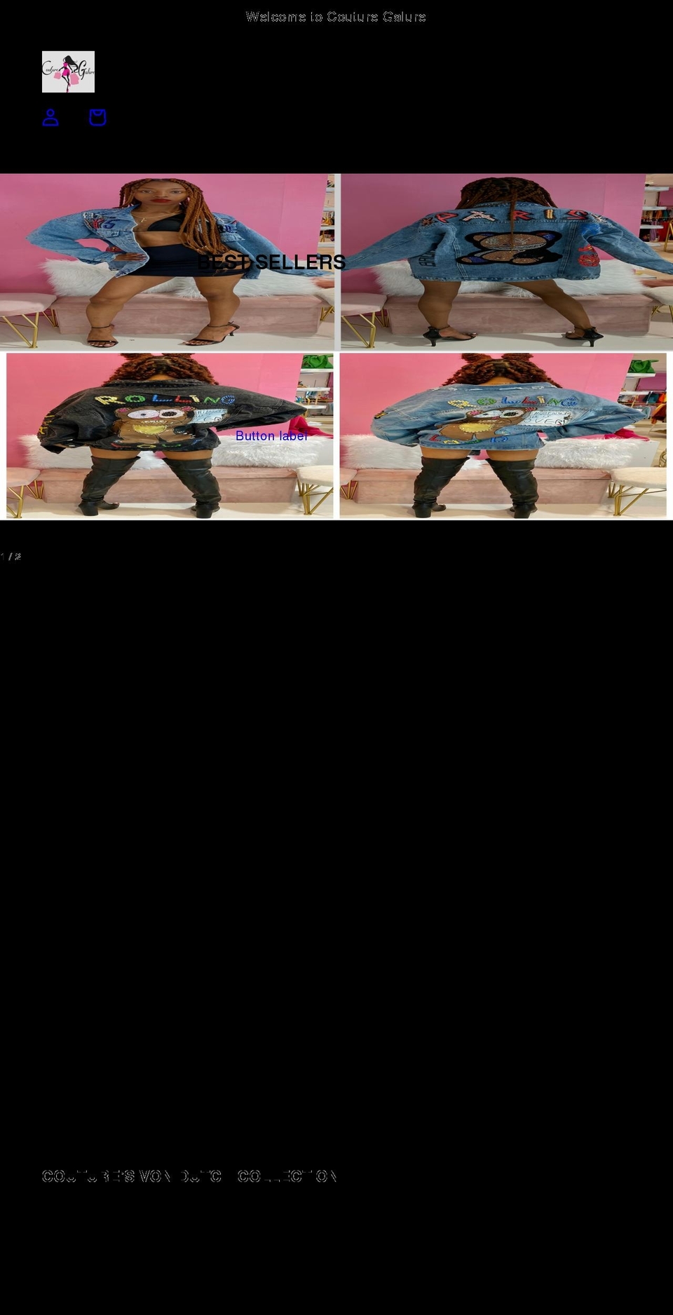 couturegalure.com shopify website screenshot