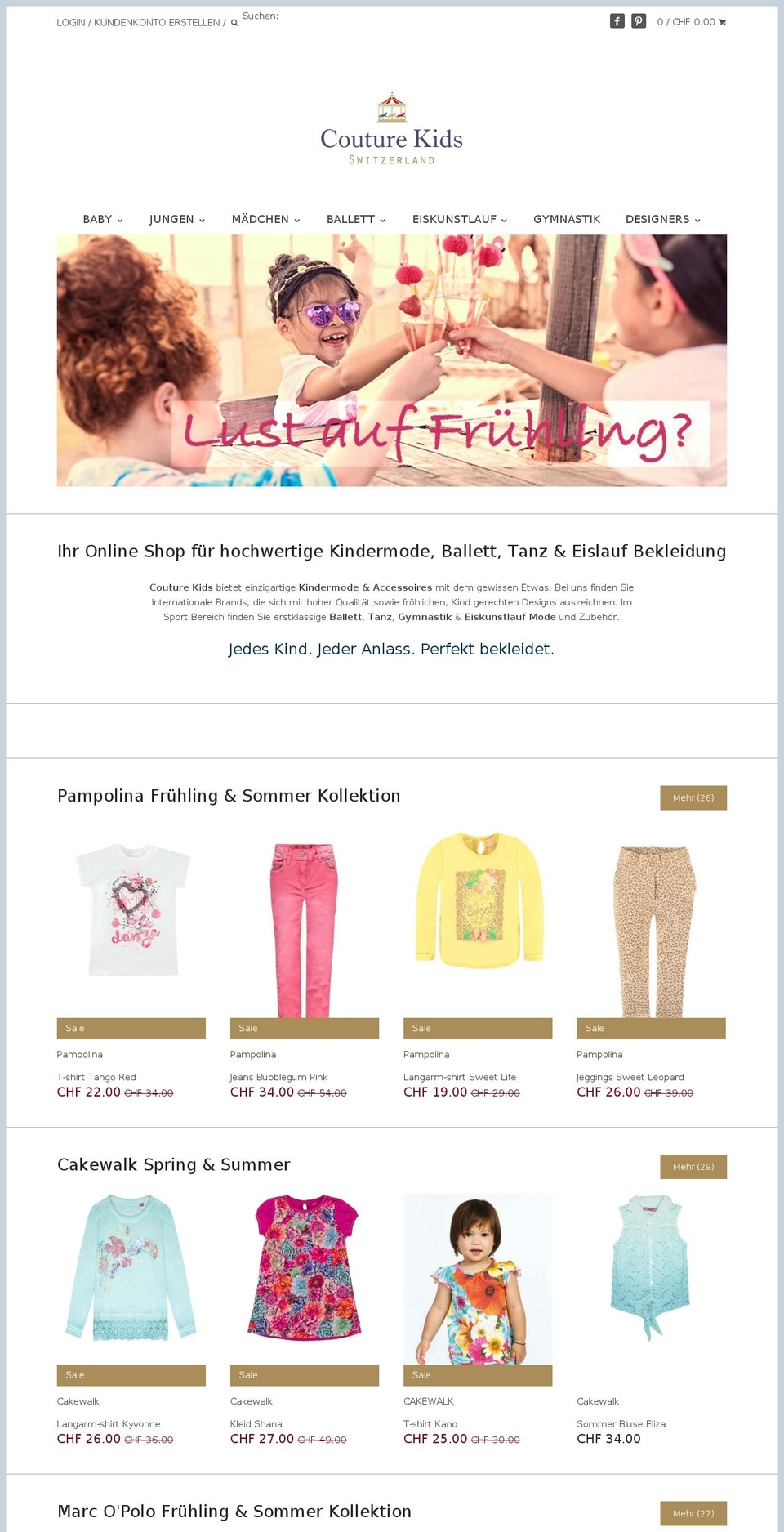 couturekids.ch shopify website screenshot