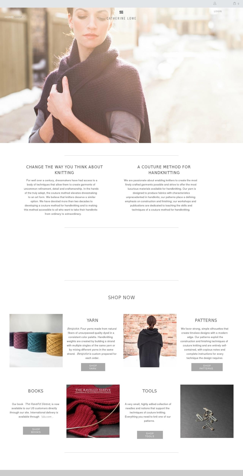 coutureknittingworkshop.com shopify website screenshot