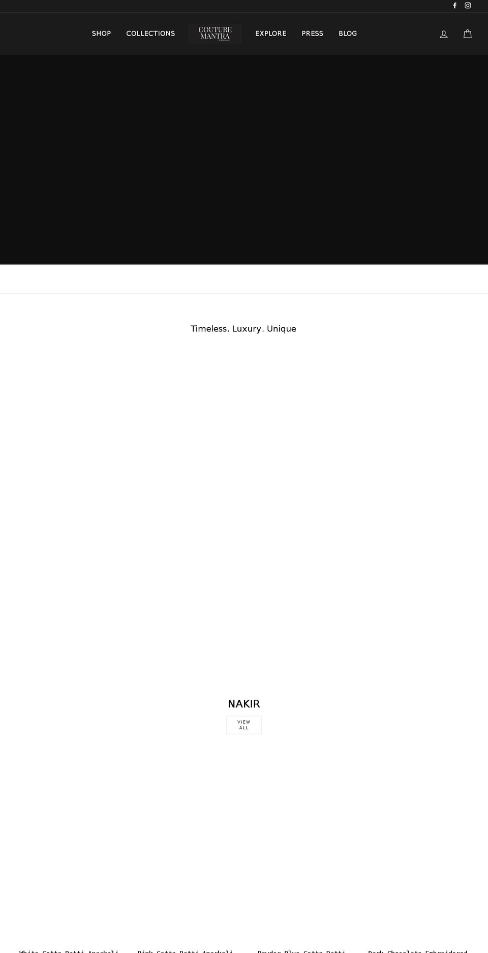 couturemantra.com shopify website screenshot