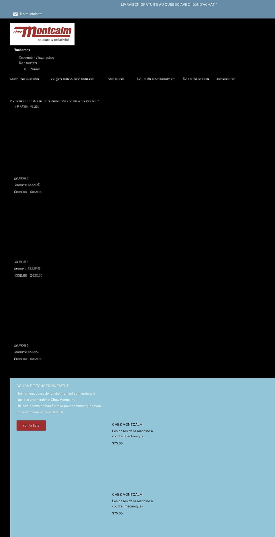 couturemontcalm.com shopify website screenshot