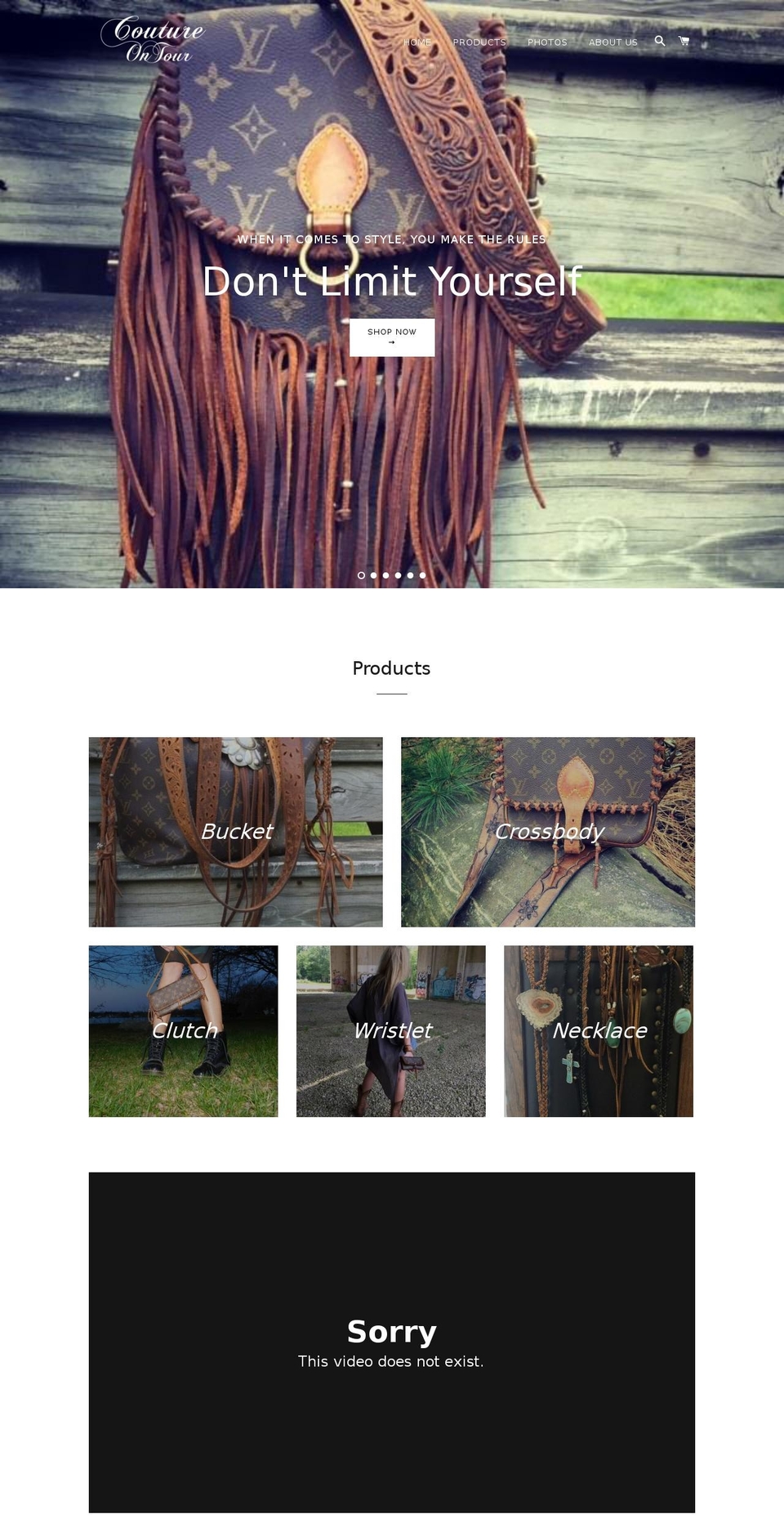 coutureontour.com — Shopify storefront screenshot