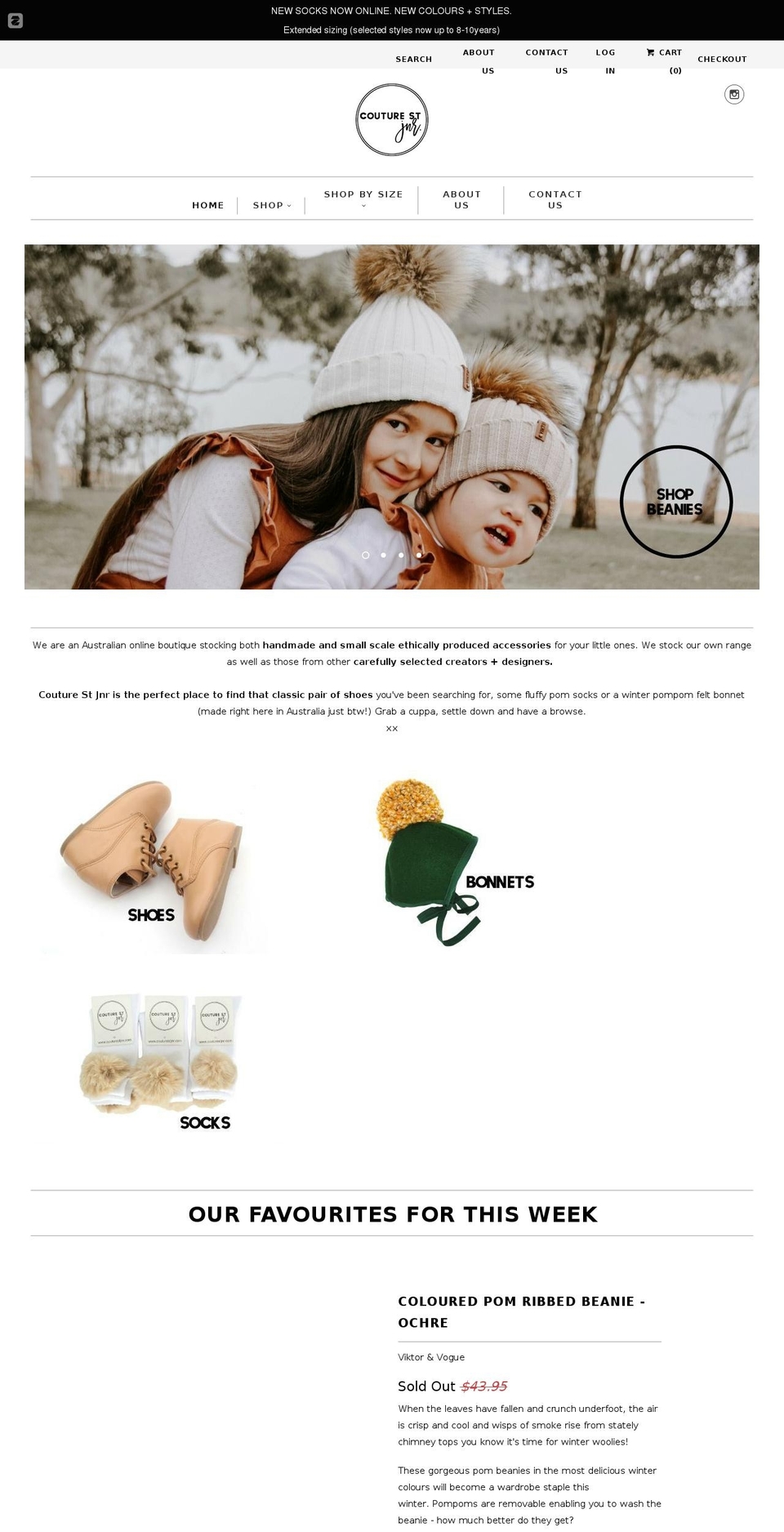 couturestjnr.com — Shopify storefront screenshot